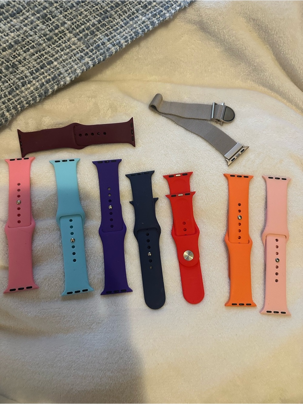 Assorted Silicone Apple Watch Bands in Multiple Colors FOR ALL